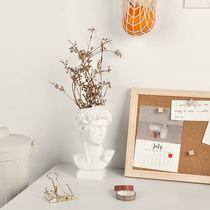 David statue resin makeup brush storage bucket ins Wind pen holder eyebrow pencil storage table Vase decoration ornaments