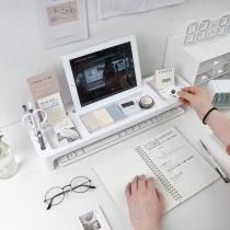 ins style white student bedroom desktop keyboard finishing rack storage box Storage rack pen small object storage box