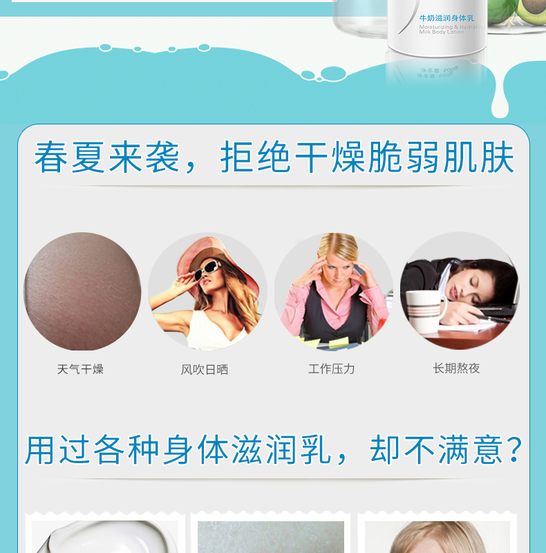 润肤乳牛奶身体乳保湿滋润补水香体全身香味女