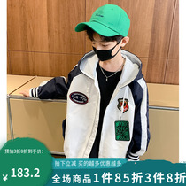 Boys Lianhood Assault Clothing Spring Jacket childrens spring jacket CUHK Boy 2022 New Ocean Alphabet Blouse