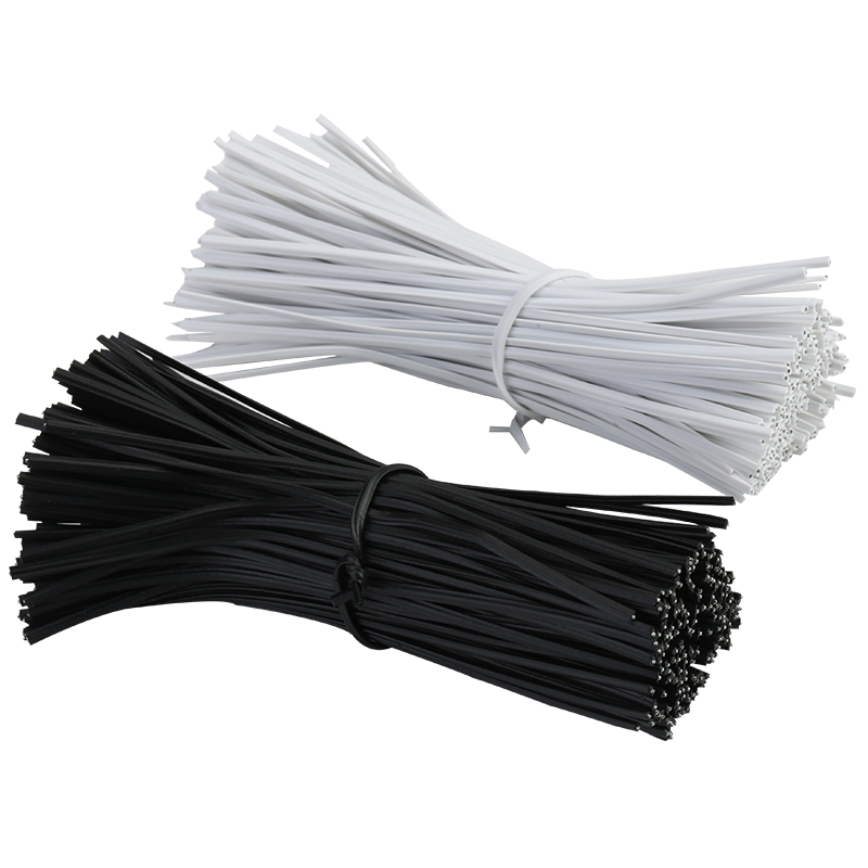 1000条 铁镀锌铁丝扎线 扎丝扎带 包塑 铁扎丝 铁芯捆线 20cm