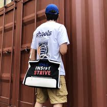202 fitness bag travel messenger bag mens large capacity handbag new female canvas bag ins Hong Kong style shoulder bag