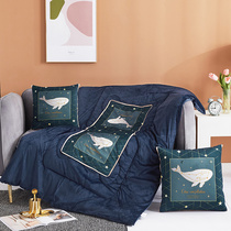 Thickened multi-function pillow quilt dual-use two-in-one blanket cushion pillow quilt folding car lunch break quilt