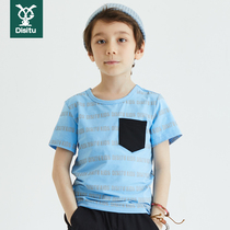 Boy short sleeve T-shirt 2020 new summer cotton half sleeve children thin boy Big Boy coat loose tide