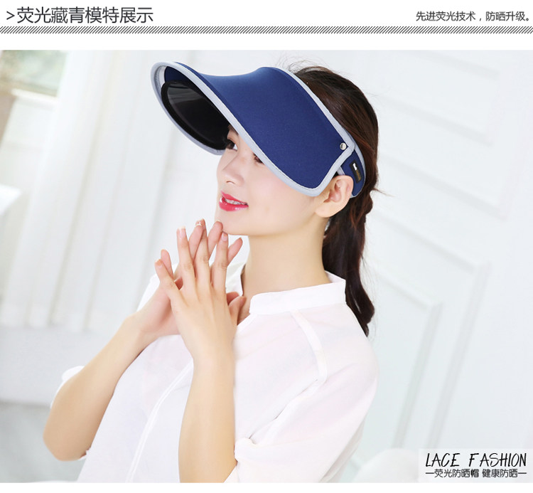 骑电动车遮阳帽伸缩太阳帽女双层镜片防晒帽夏