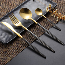 Western Dining Cutlery Knife Fork Suit Home Eating Steak With Knife Fork Spoon Three Sets 304 Stainless Steel West Cutlery Complete