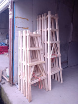 Solid wood herringbone ladder decoration woodworking ladder double-sided climbing ladder engineering wooden ladder five-step seven-step eight-step solid wood ladder