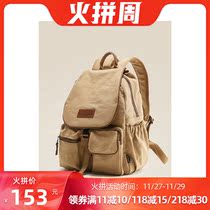 Shoulder bag backpack women canvas 2021 New Tide Simple Joker travel bag college students schoolbag men bag