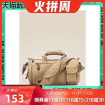 Mens shoulder crossbody Fitness Bag Mens canvas portable bucket bag training sports bag Korean version of tide backpack mens bag womens bag