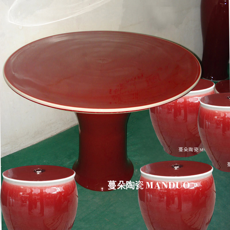 Jingdezhen ruby red porcelain table style red red suit ruby red porcelain porcelain table table
