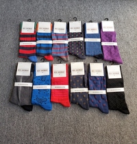 Inlen Ben House 100 Hitch Taste Brief Regular Regular Gentleman Casual Midbarrel High Bunch Male Socks White Collar Socks