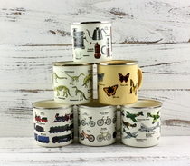 Home Life Children Water Glasses Dinosaur Planet Coeducation Leisure Self Driving Camping American Retro Mark Cup Enamel Cup