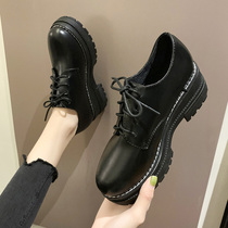 British style small leather shoes womens soft leather Japanese jk Korean version of Joker thick bottom cake shoes 2021 new spring and autumn shoes