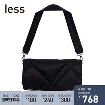 LESS shoulder bag autumn and winter buckle strap pleated underarm bag design feel hand bag female 3J9210130