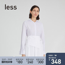 LESS summer popular new product Jinchen with simple small open collar casual shirt female 29B100330