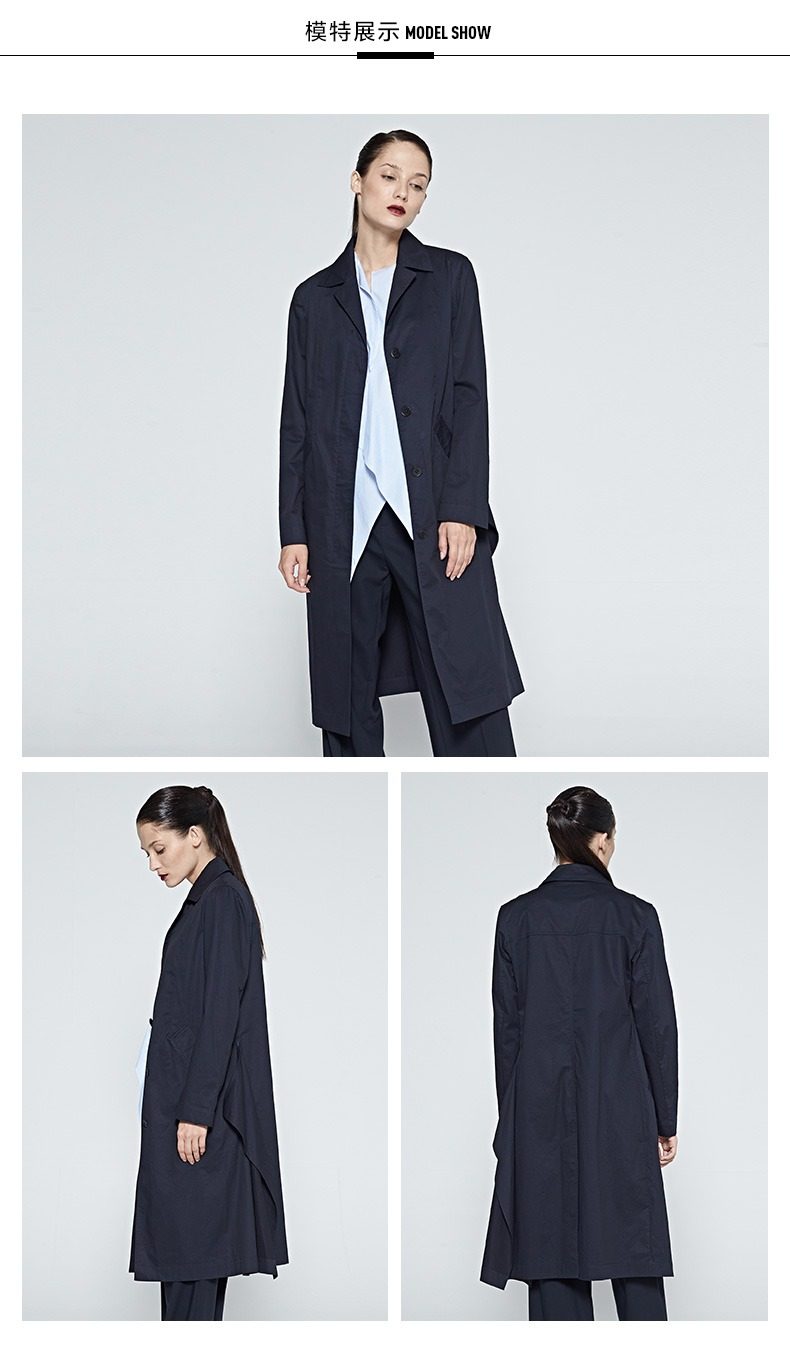 less2018新品时尚修身通勤a字外套风衣27222024