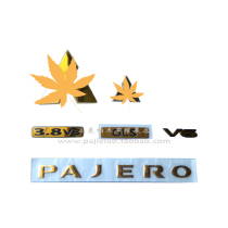 Suitable for Mitsubishi PAJERO V93 all-car gold standard V97 spare tire cover logo tailgate PAJERO gold standard V6