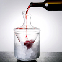 lapunes fast red wine decanter lead-free crystal glass ice wine decanter household wine oblique mouth decanter