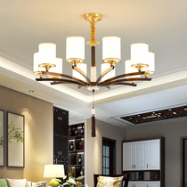 Pinlijia Lighting New Chinese-style living room chandelier Chinese style modern bedroom lamp Xiaobieye copper lamp seal dustproof