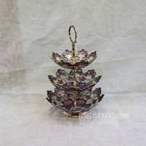 Triple-layer fruit basket Pakistan bronze sculpted dried fruit case multilayer fruit case