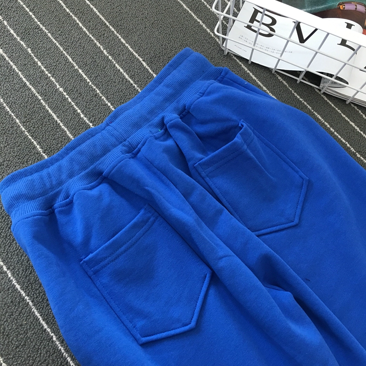 Monster Bear 2021 bộ đồ thể thao mới của phụ nữ cotton áo len chui đầu hai mảnh áo khoác rộng rãi cỡ lớn - Bộ đồ