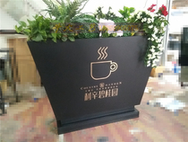 Outdoor wrought iron flower box gardening flower slot indoor personality flower stand square flower pot flower pool fence