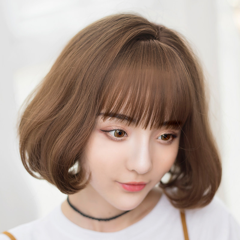 假发女短发bobo头短卷内扣发空气薄刘海帅气修脸蓬松自然发套