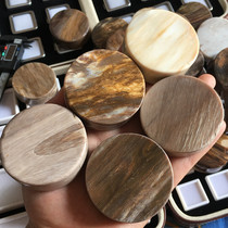 Myanmar natural tree Jade silicified wood fossil blemish thick wood grain bracelet core for all kinds of novice carving