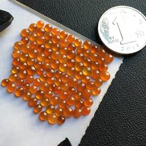 Fulai Jewelry 109 pieces Myanmar natural ice species Laokeng small boutique red and yellow jade Creative jade inlaid egg noodles