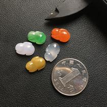 Fulai jewelry special price Myanmar natural high ice color jade rabbit jade bracelet bare stone creative inlay