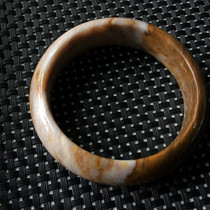 Fulai jewelry billion years Burmese wood grain two-color tree jade bracelet Wood fossil bracelet silicified wood bracelet