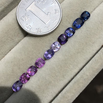 Has affinity for appreciation Fulai Myanmar Mogok square no burn natural color change sapphire luo shi accessories 3 60 karat