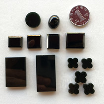 Myanmar color Jadeite A cargo ice seed black Emerald four-leaf grass egg noodles Safe Card round shaped ring face