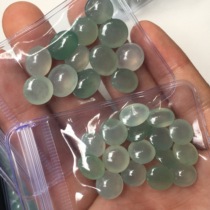 Myanmar natural jade A goods ice species clear water jade ring surface egg surface clear water jade A bag of a bag can not go away