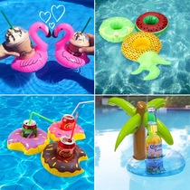Cloud cup holder inflatable watermelon lemon pineapple cup holder Cola set water coaster coconut tree mobile phone holder drink cup holder