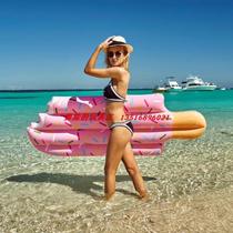 Inflatable ice cream floating row swimming circle water Mount adult popsicle swimming ring floating bed floating row mount