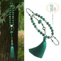 Dani original natural dry Qingyu eighteen children cheongsam pressing lapel pendant creative handmade womens classical Hanfu accessories