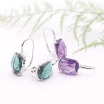 Dani Original Art Shang | S925 sterling silver inlaid crystal fashion simple earrings womens temperament earrings