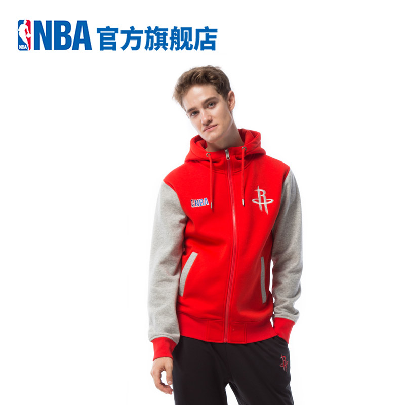 NBA 勇士骑士湖人火箭 秋冬季连帽夹克运动休闲外套 WLTFK135产品展示图5