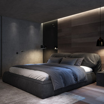 Nordic cloth art bed modern simple light luxury style technology cloth bed master bedroom tatami Italian baxter soft bag wedding bed