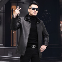 Haining mink coat men's fur leather sheepskin mid-length mink mink inner coat winter