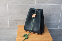 Play leather bereavement x bucket bag used bag handmade bag original design can be customized handmade leather goods