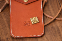 Handmade leather personalized hot word copper mold customization special shot link