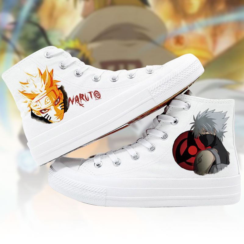 火影忍者鞋子写轮眼cos男女帆布鞋漩涡鸣人卡卡西我爱罗佐助周边