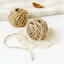 Hemp Rope Cow Leather Carton Vegan Box Decorative Rope Tying Rope Linen Line One Roll 15m