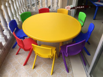 Kindergarten table and chair luxury childrens set table and chair round table baby learning table thick plastic table and chair