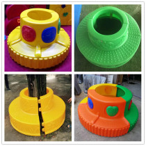 Kindergarten Leisure Tree Chair Children Plastic Tree Seated Children Leisure Seat Outdoor Square Wai Tree Leisure Chair