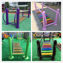 Kindergarten bridge swing children outdoor large-scale crawl training iron bridge balance beam climbing toys
