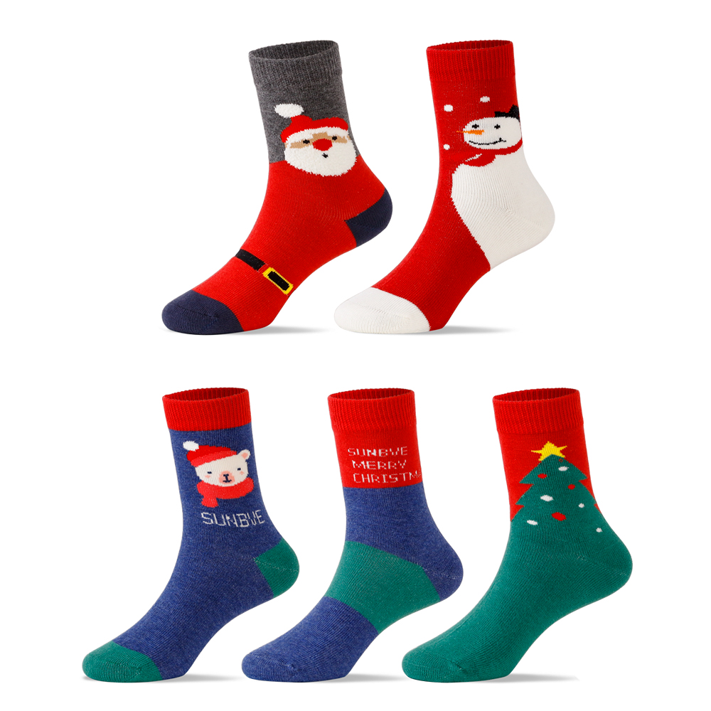 Xuwei Children Socks Autumn Winter Men's Christmas Babies Cartoon Christmas Socks for men and women Children socks Autumn winter thick cotton socks