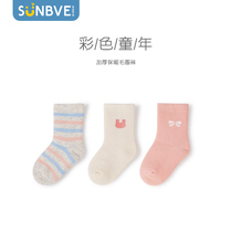 Xuwei Baby Socks Pure Cotton Autumn Winter Baby Socks Winter Hair Coil Socks Thickened Warm Women Baby Socks Winter